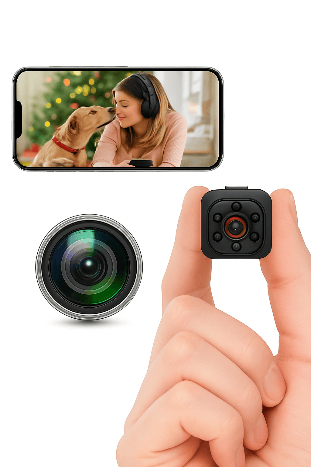 Mini 1080P Camera with Night Vision and Motion Activation-black / NO CARD / United States