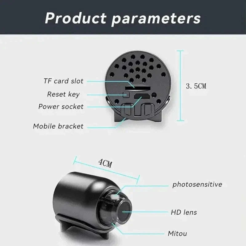 Mini 1080P Security Camera with Night Vision and WiFi-X5 Only camera