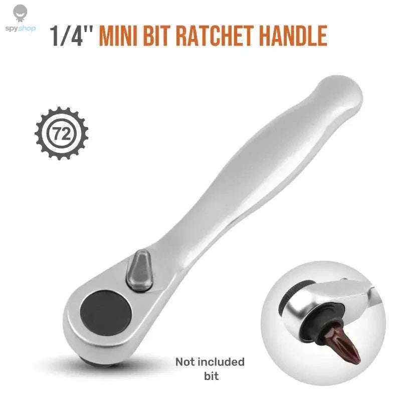 Mini 2-in-1 1/4” Ratchet Wrench Quick Socket Handle Set-60T-NO Magnetic