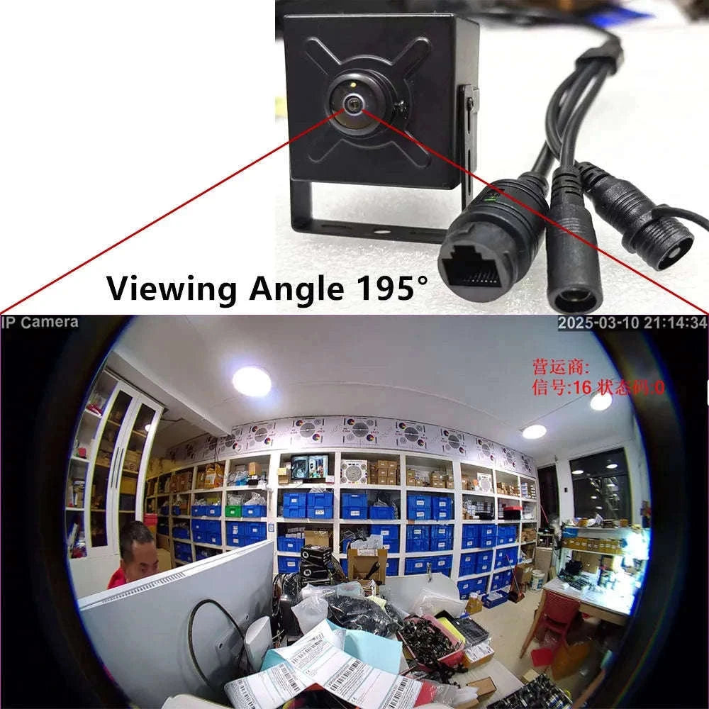 Mini 4G Indoor Security Camera, 5MP Wide-Angle Motion Detection-5MP Angle 195 degree