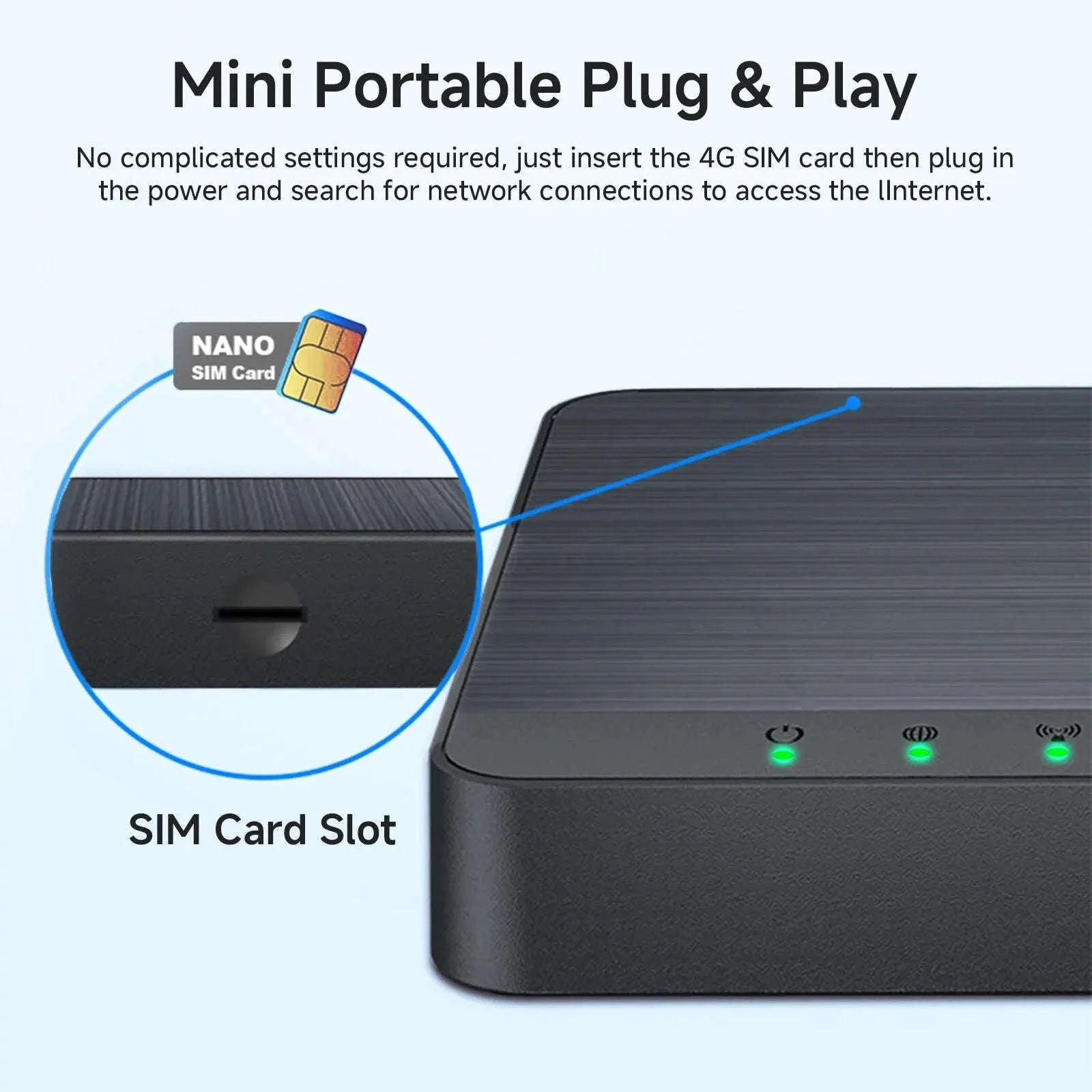 Mini 4G LTE WiFi Router with SIM Card Support-European regulations / China Mainland / 4G LET Router