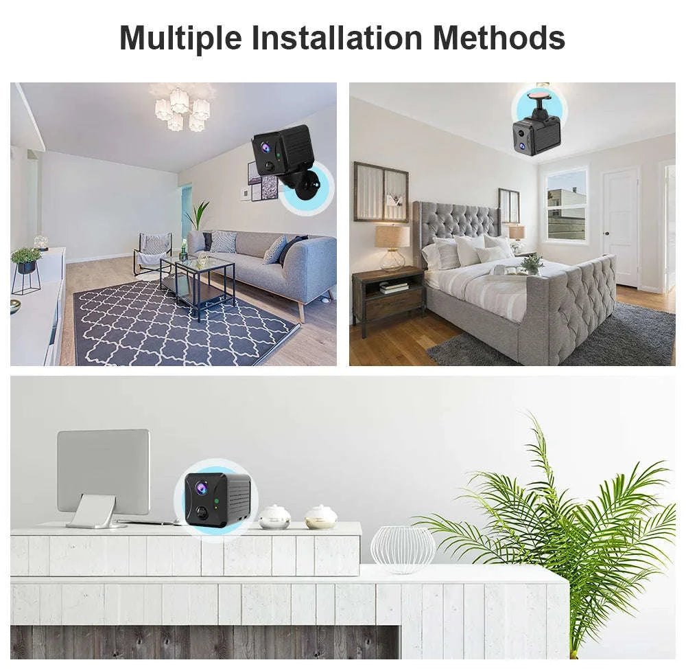 Mini 4G/WiFi Security Camera with 5MP HD, Night Vision & Battery-WiFi Cam No Card / China Mainland