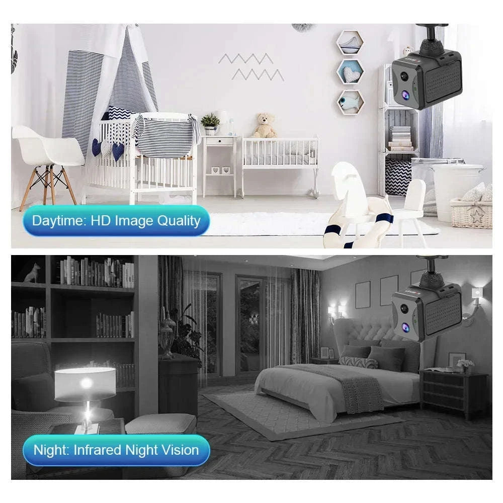 Mini 4G/WiFi Security Camera with 5MP HD, Night Vision & Battery-WiFi Cam No Card / China Mainland