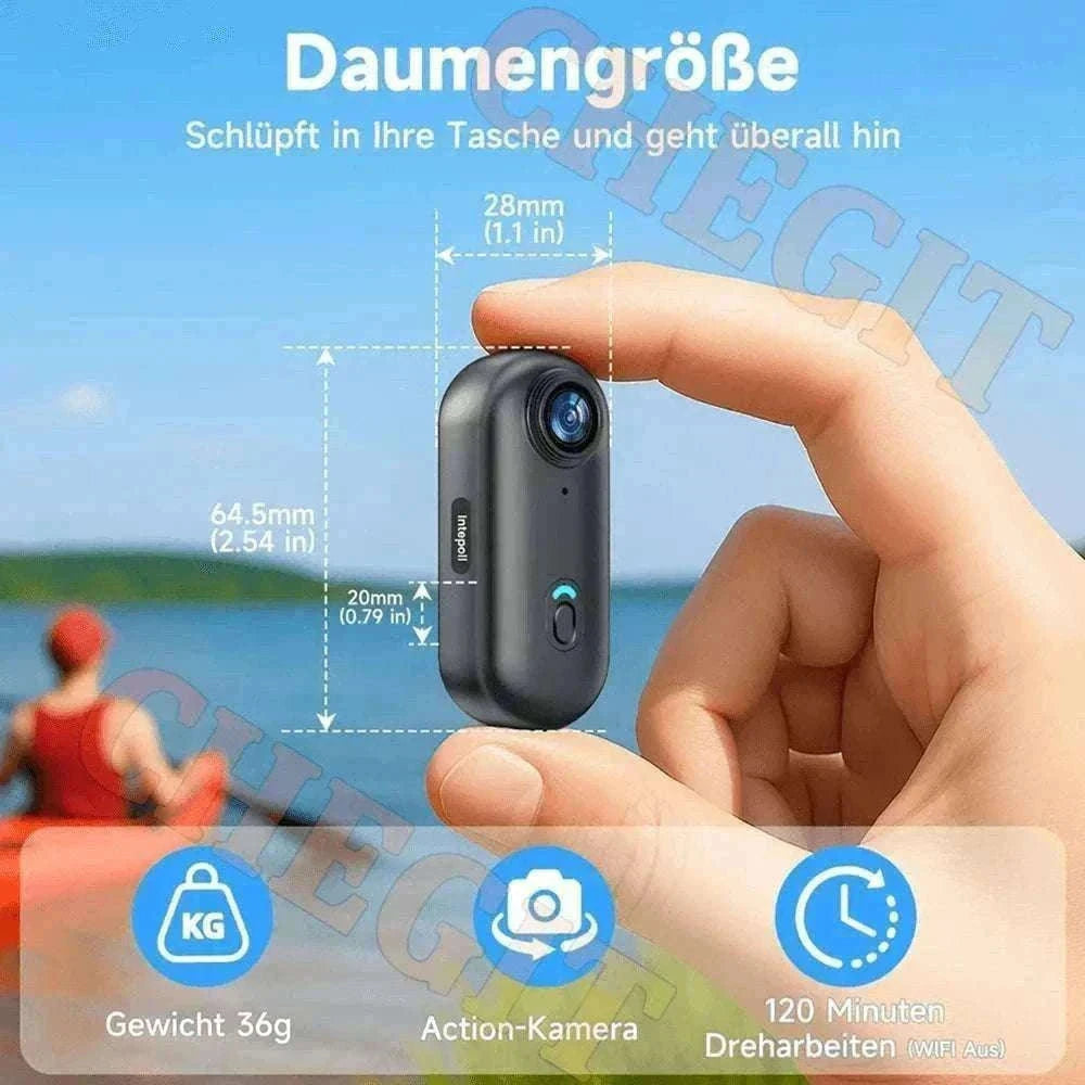 Mini 4K Action Camera with WiFi, Waterproof Helmet Body Cam-1080P-Black / no card