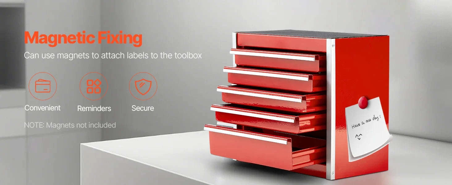 Mini 5-Drawer Metal Tool Box – Compact Organizer for Tools & Small Items-Balck / CZECH REPUBLIC