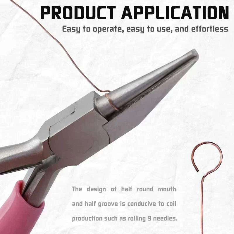 Mini 5-Inch Wire Looping Pliers for Precise Jewelry Making-Default Title