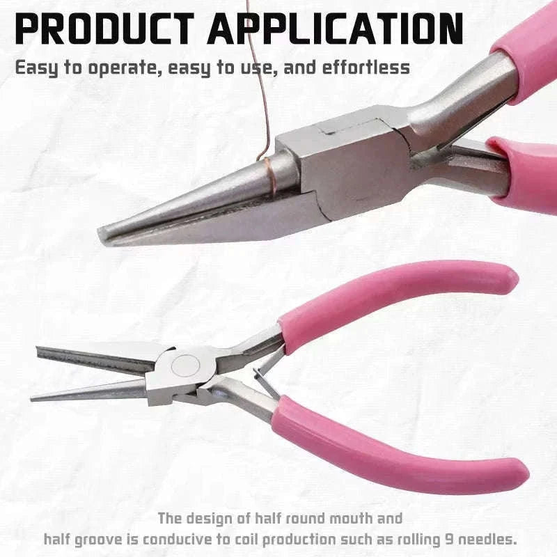 Mini 5-Inch Wire Looping Pliers for Precise Jewelry Making-