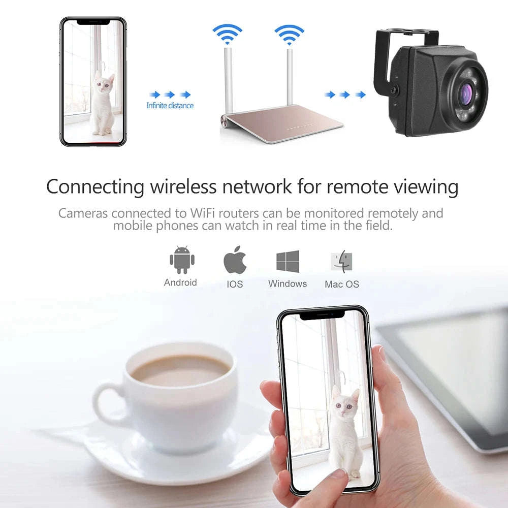 Mini 5MP Outdoor WiFi IP Camera with Smart Motion Detection-5MP wifi 128G Card / AU Plug / 2.1mm