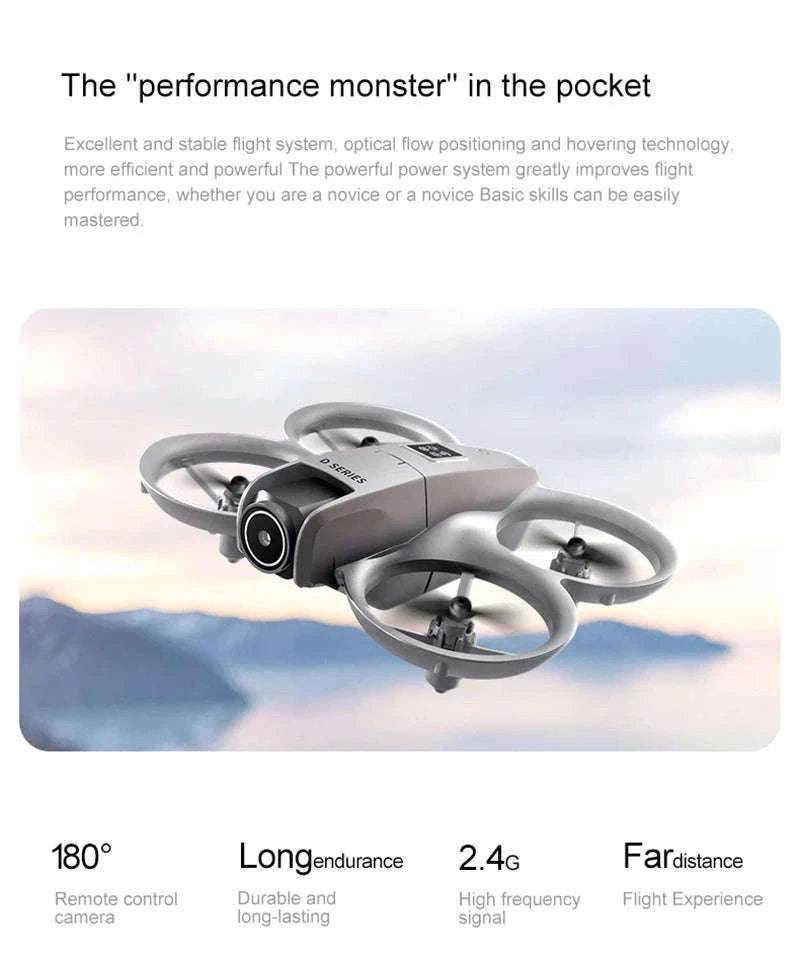 Mini 8K Dual‑Camera Drone with GPS and Obstacle Avoidance-Grey-8K HD-VR