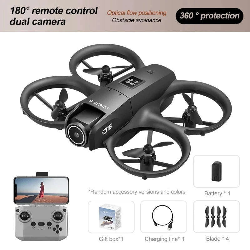 Mini 8K Dual‑Camera Drone with GPS and Obstacle Avoidance-Grey-8K HD-VR