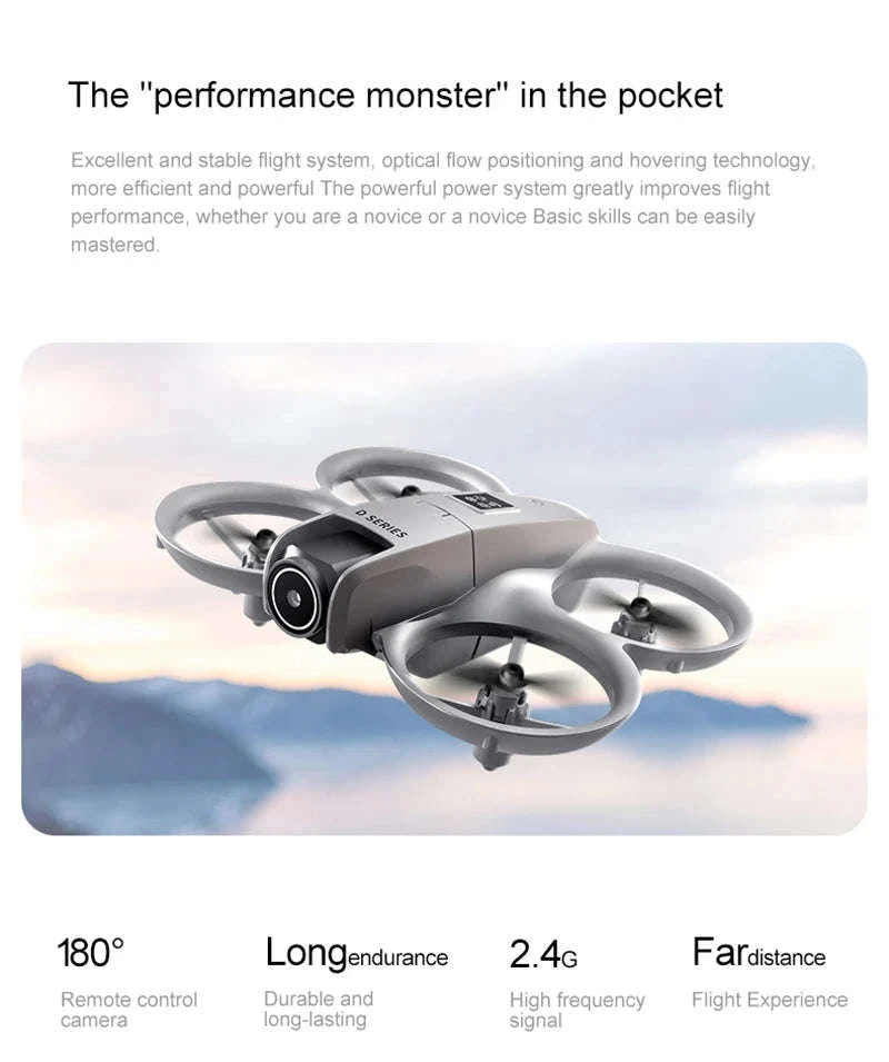 Mini 8K Dual‑Camera Drone with GPS and Obstacle Avoidance-Grey-8K HD-VR