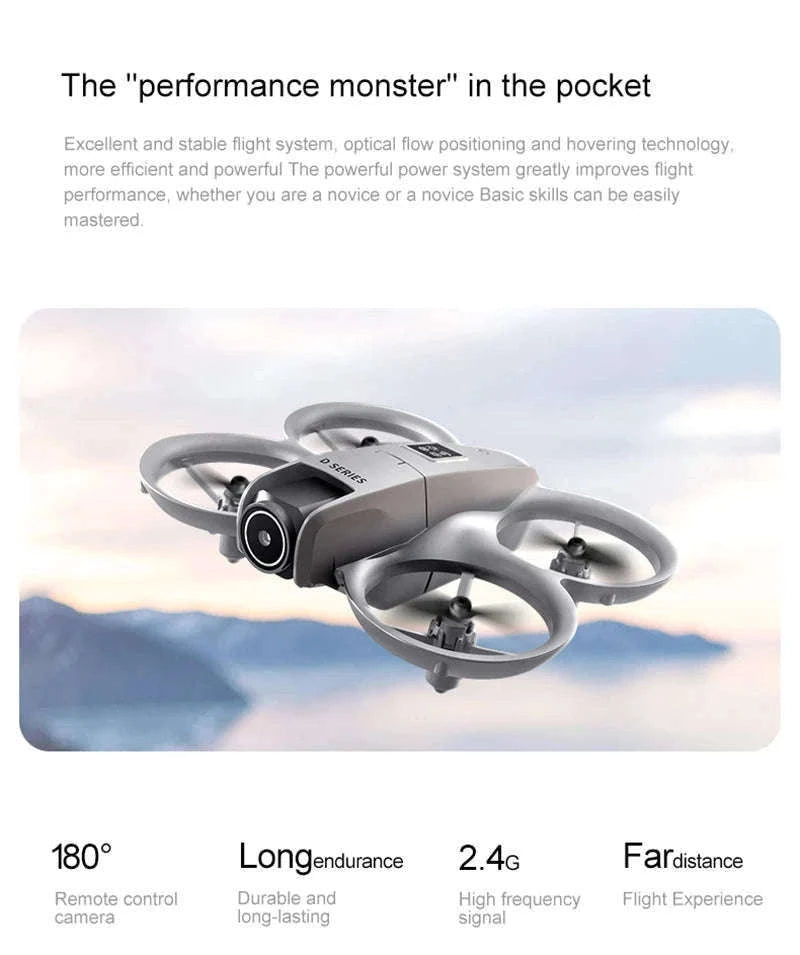 Mini 8K Dual‑Camera Drone with GPS and Obstacle Avoidance-Grey-8K HD-VR