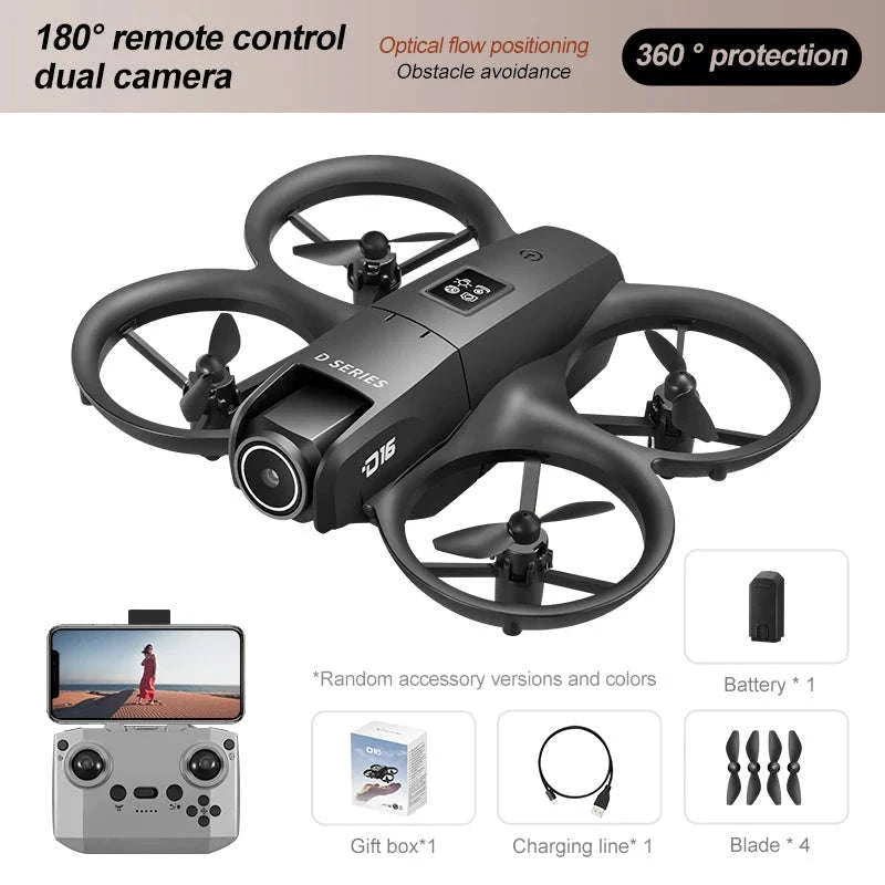 Mini 8K Dual‑Camera Drone with GPS and Obstacle Avoidance-Grey-8K HD-VR