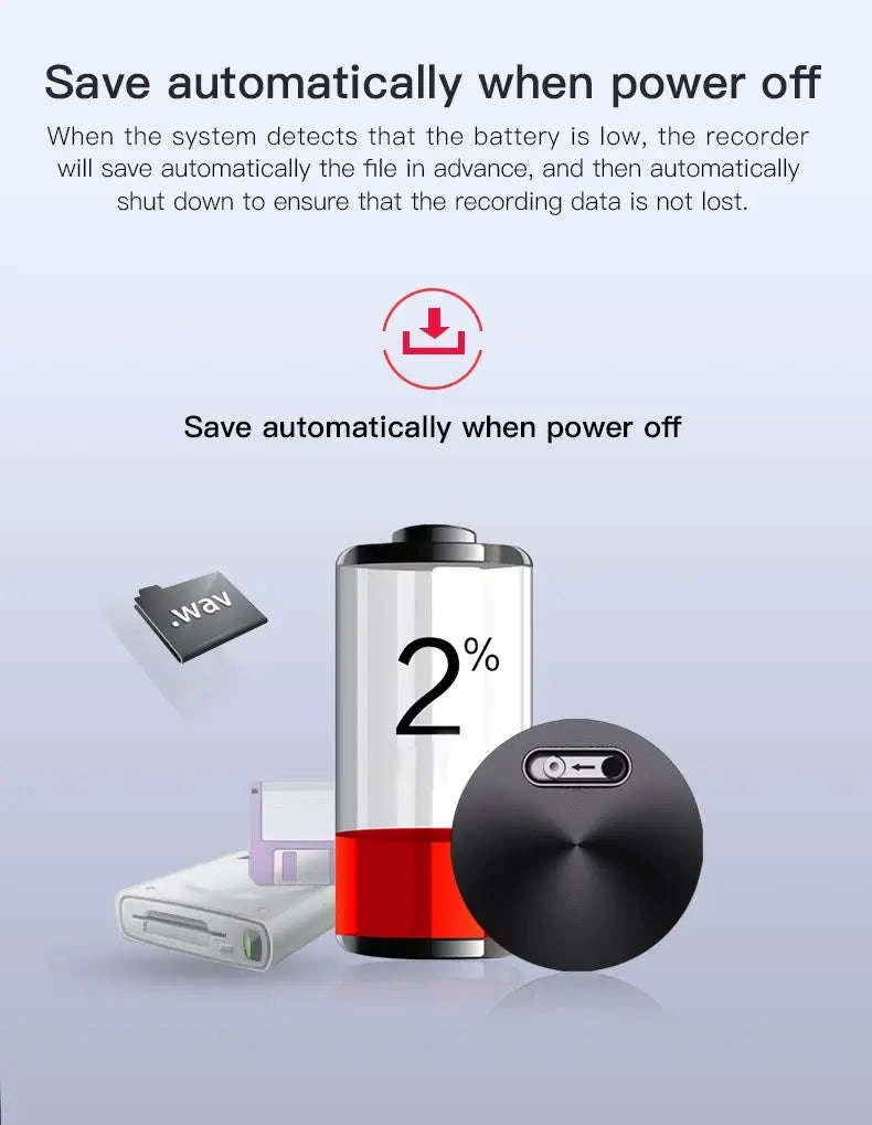 Mini Activated Voice Recorder with USB Storage-black / 32 GB