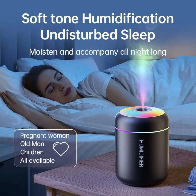 Mini Air Humidifier USB Aroma Diffuser for Dry Spaces-WHITE