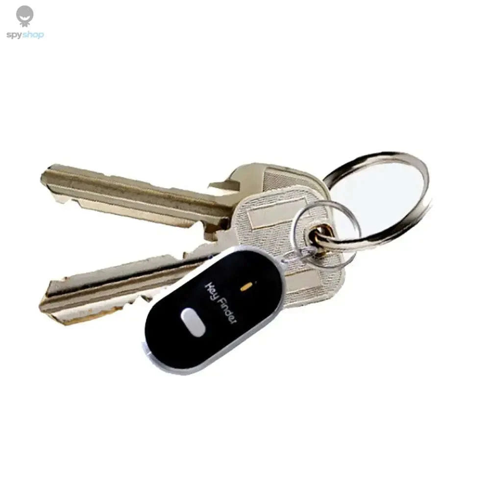 Mini Anti‑Lost Whistle Key Finder with Flashing LED-white