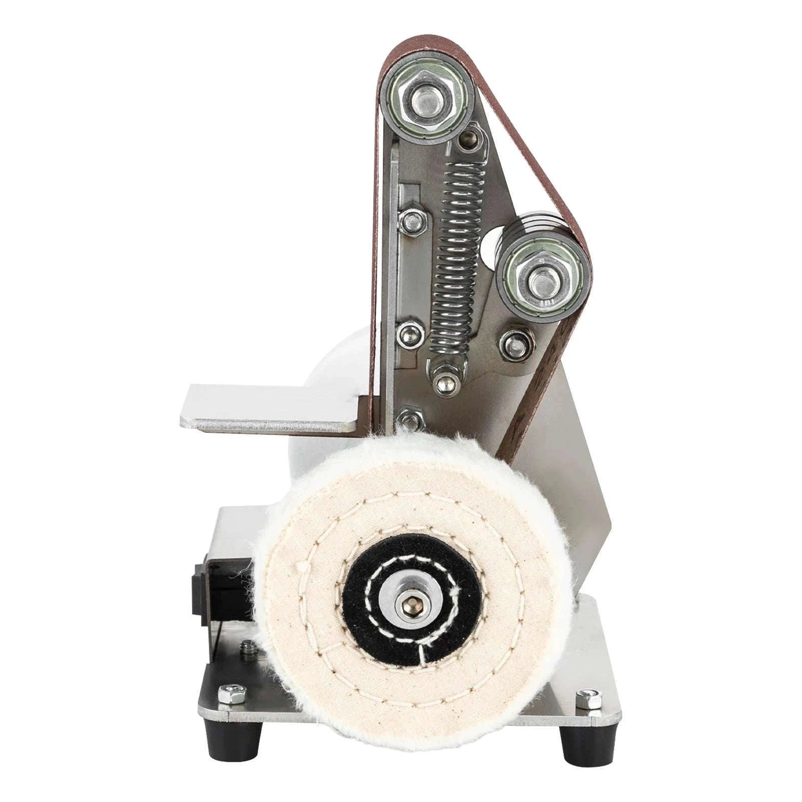 Mini Belt Sander with Adjustable Speed for Precise Craft Work-Silver / United States