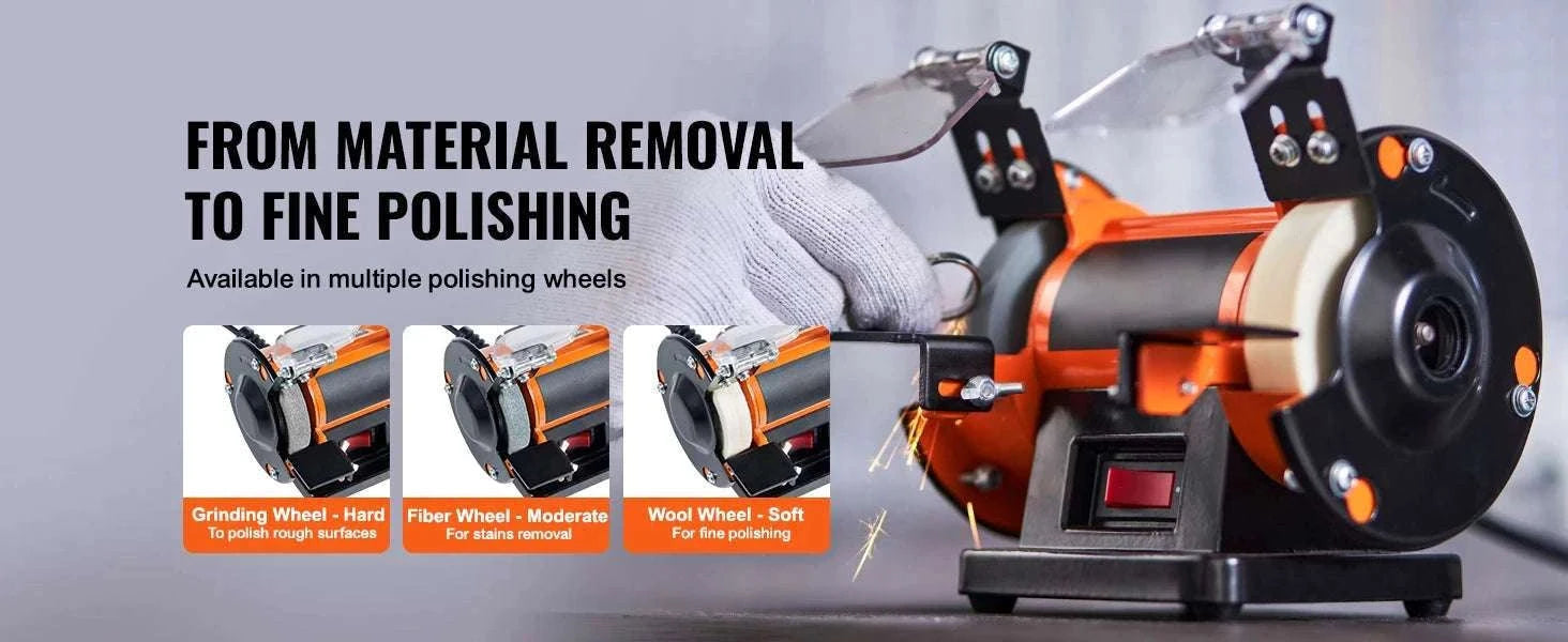 Mini Bench Polisher with Adjustable Speed for Jewelry & Gemstones-1.8kg 3590RPM / United States