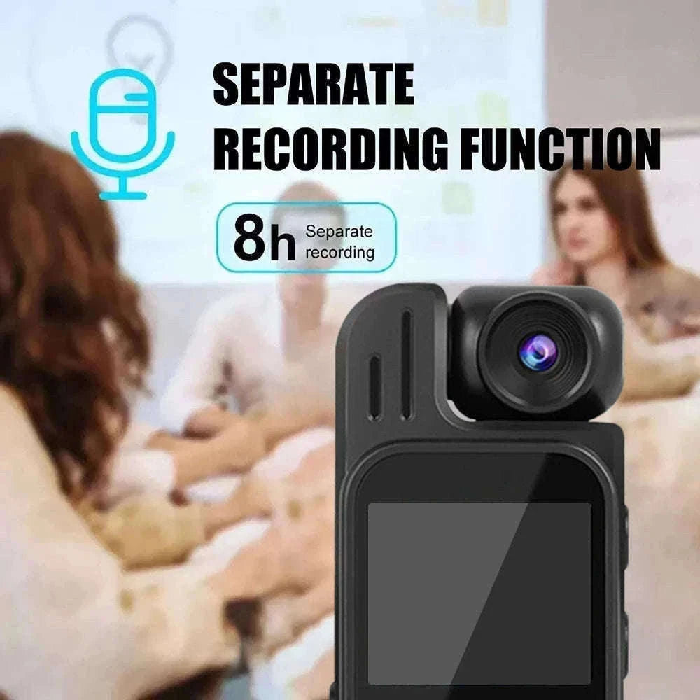 Mini Body Camera 1080P HD with Night Vision & 180° Lens-black / Without TF Card