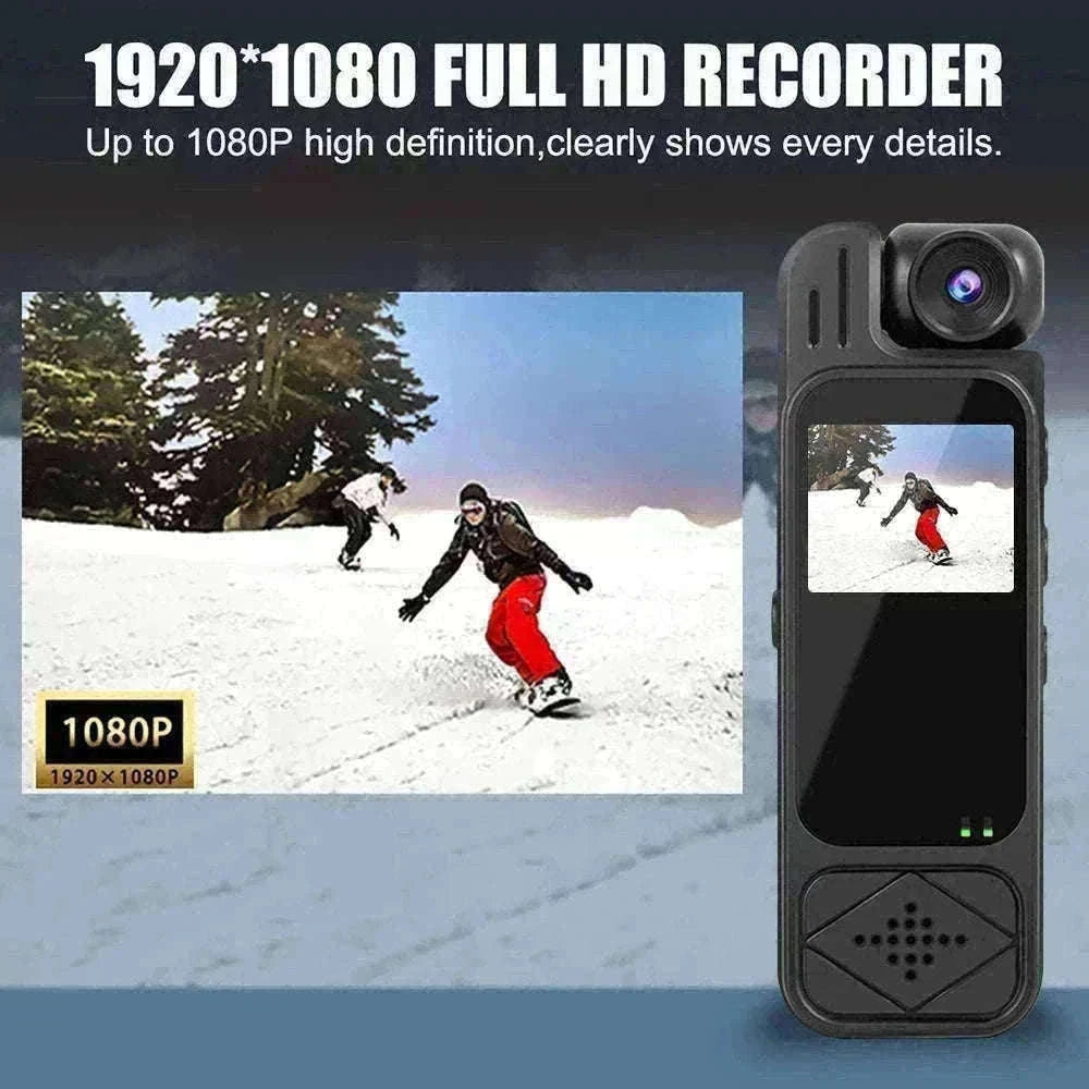 Mini Body Camera 1080P HD with Night Vision & 180° Lens-black / Without TF Card