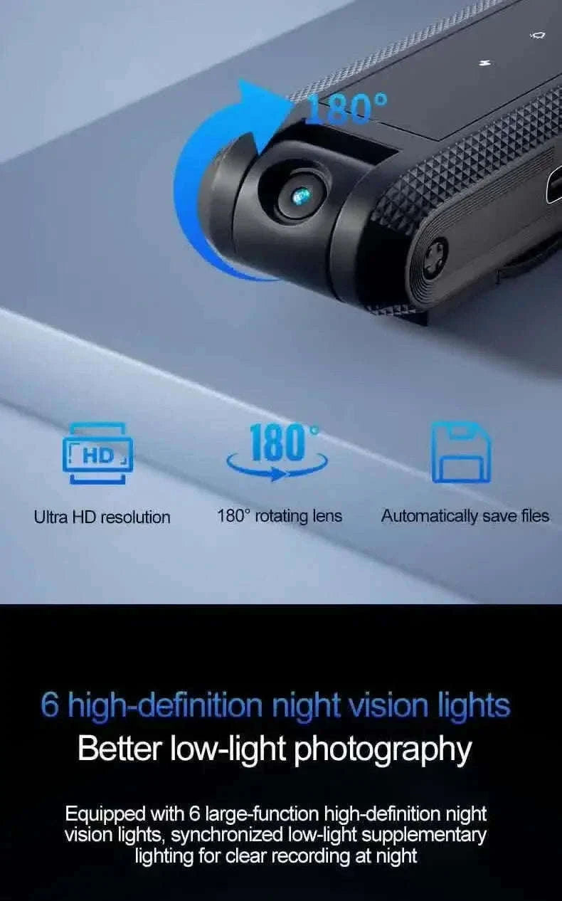 Mini Body Camera 1080P HD with Night Vision & 180° Rotating Lens-Black