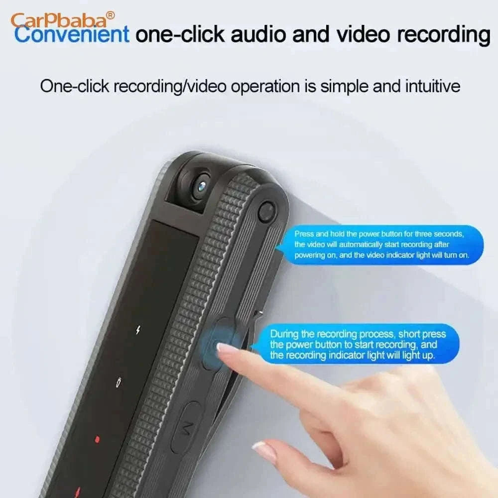 Mini Body Camera 1080P HD with Night Vision & 180° Rotating Lens-Black