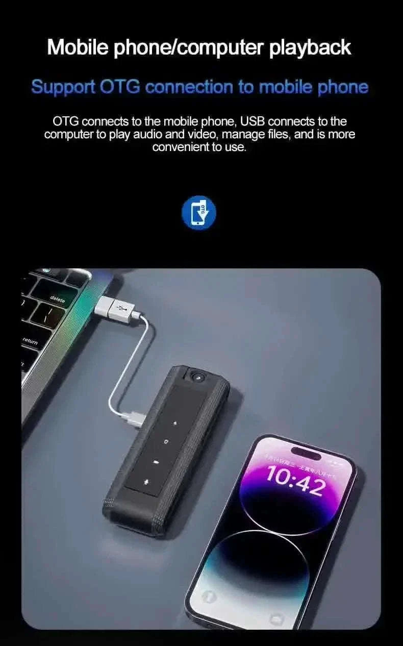 Mini Body Camera 1080P HD with Night Vision & 180° Rotating Lens-Black