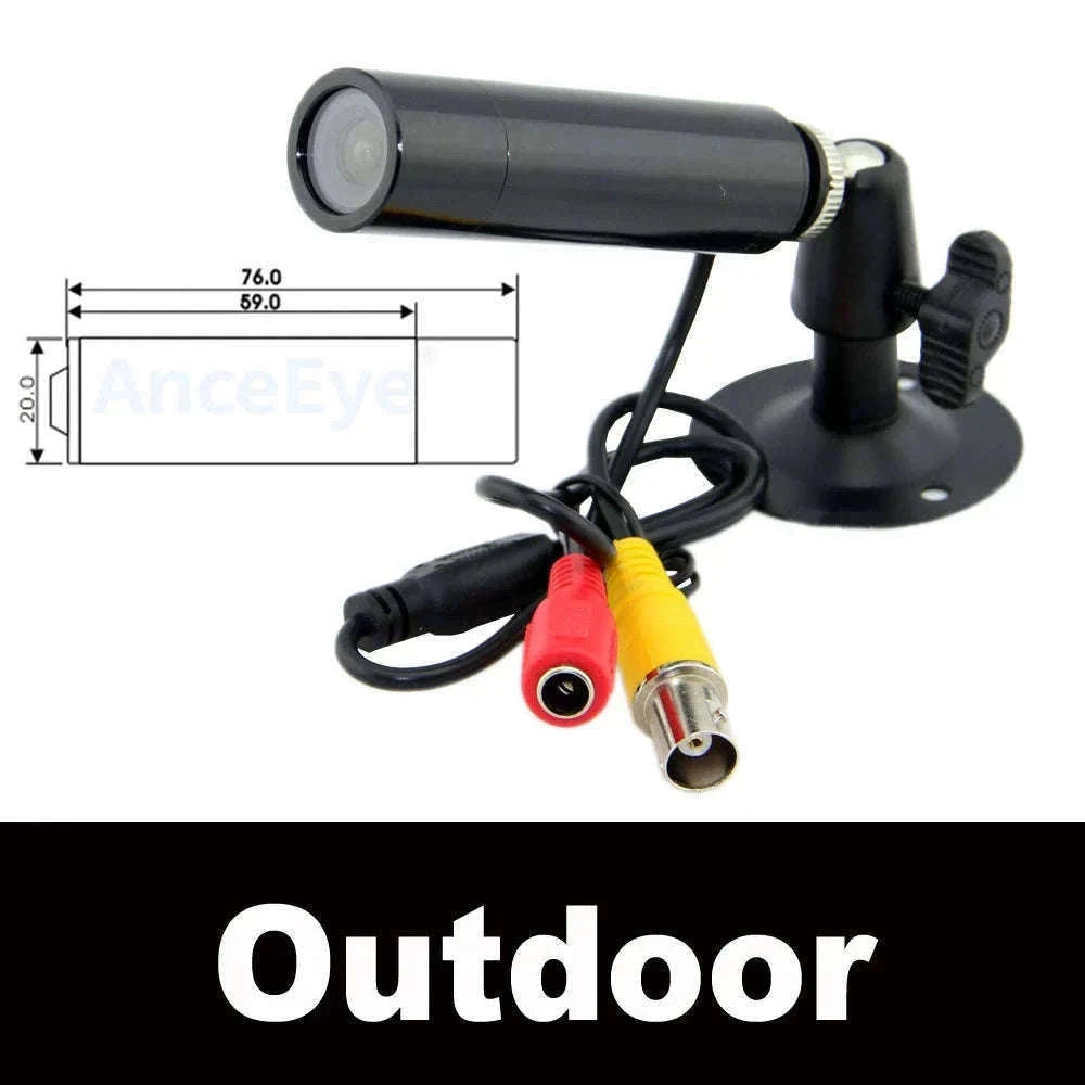 Mini Bullet AHD Security Camera with 1080P Outdoor Clarity-CVBS 2MP SC2053 / NTSC / 2.8mm