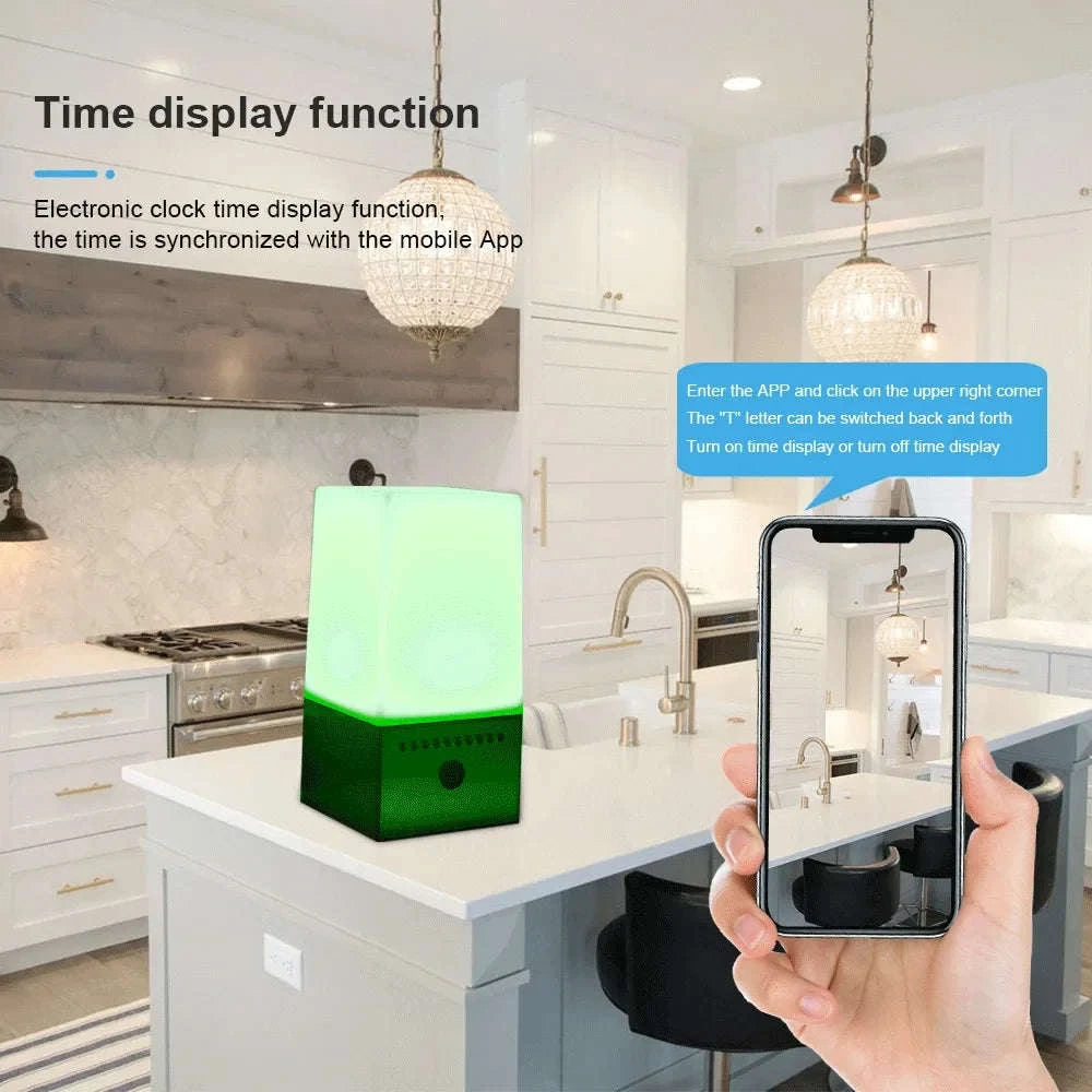 Mini Camera Light WiFi Security LED Desk Lamp with Night Vision-Black / only camera