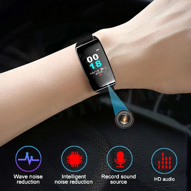 Mini Camera Watch 1080P HD Voice & Video Recorder Wristband-Recorder / 128GB
