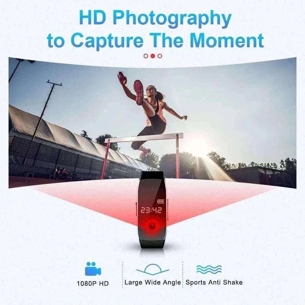 Mini Camera Wristwatch 1080P HD with 4GB Memory Discreet Design-black / 8GB / China Mainland