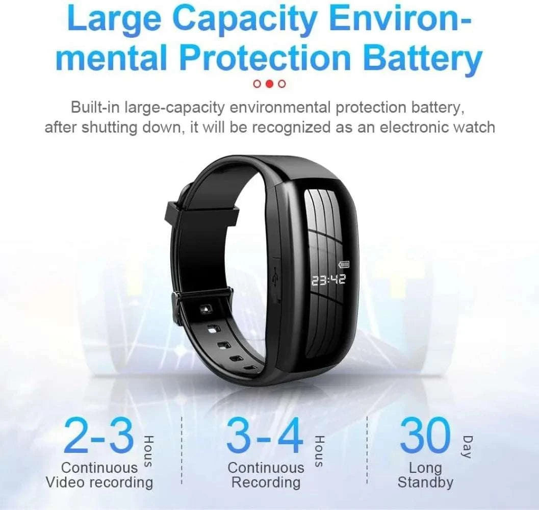 Mini Camera Wristwatch 1080P HD with 4GB Memory Discreet Design-black / 8GB / China Mainland