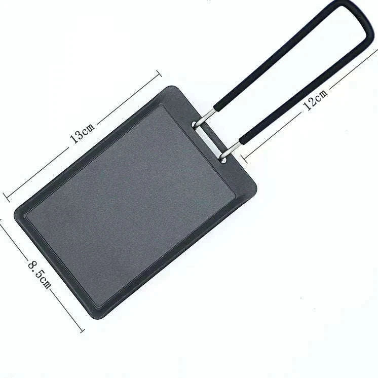 Mini Camping Frying Pan Portable Outdoor Grill Pan-Black