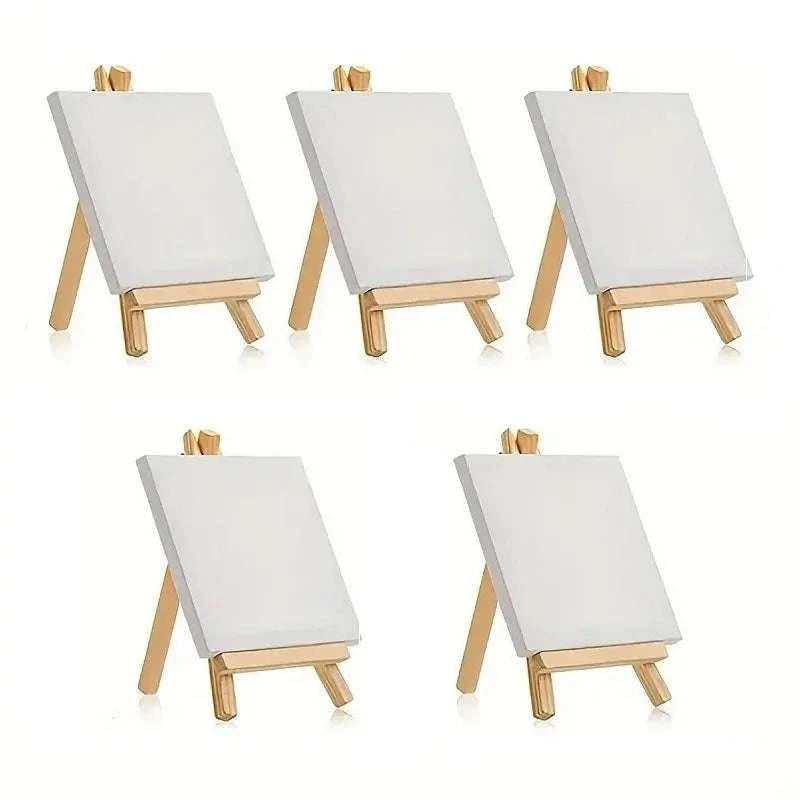 Mini Canvas Painting Set (5pcs) – 8×15cm Wooden Canvases-(3)-5PCS