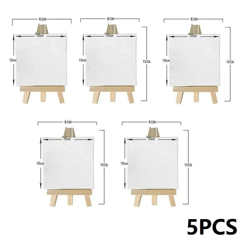 Mini Canvas Painting Set (5pcs) – 8×15cm Wooden Canvases-(3)-5PCS