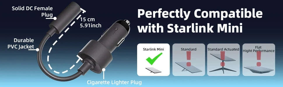 Mini Car Charger Adapter 12V to 20V Converter-For Starlink Mini