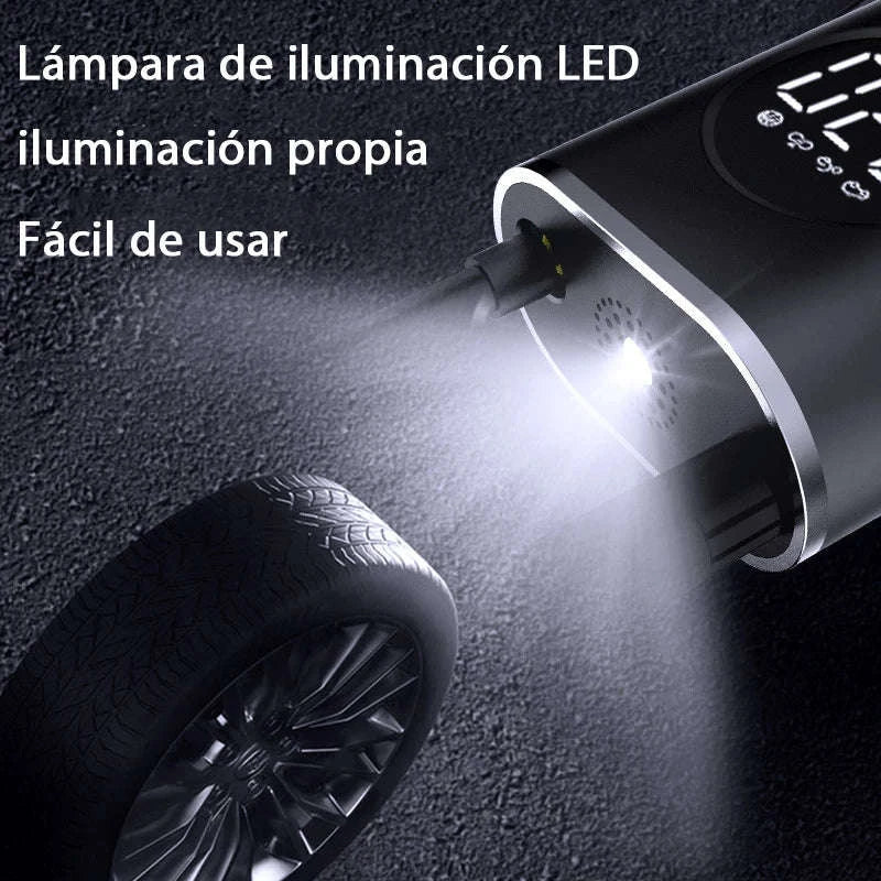 Mini Car Electric Air Pump Portable Wireless Tire Inflator-Wireless Charging / Battery Powered / spain