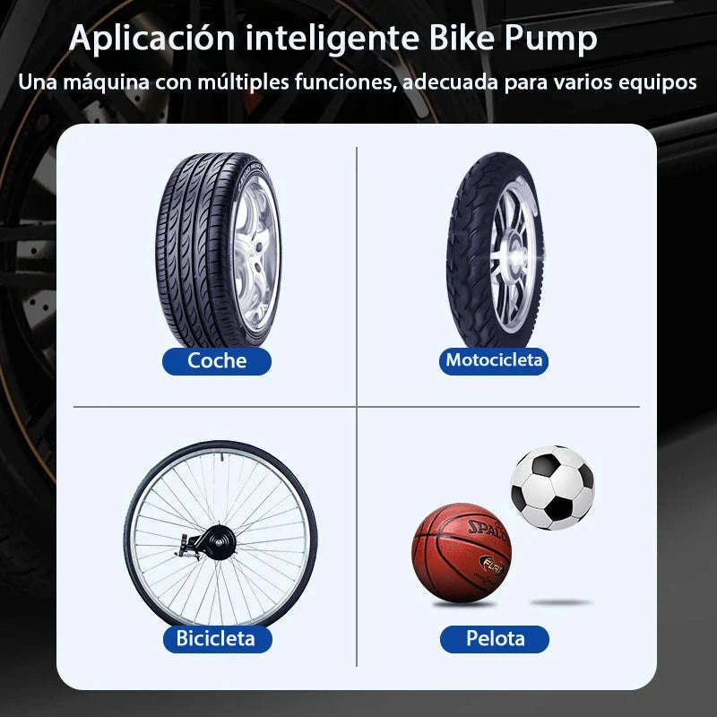 Mini Car Electric Air Pump Portable Wireless Tire Inflator-Wireless Charging / Battery Powered / spain