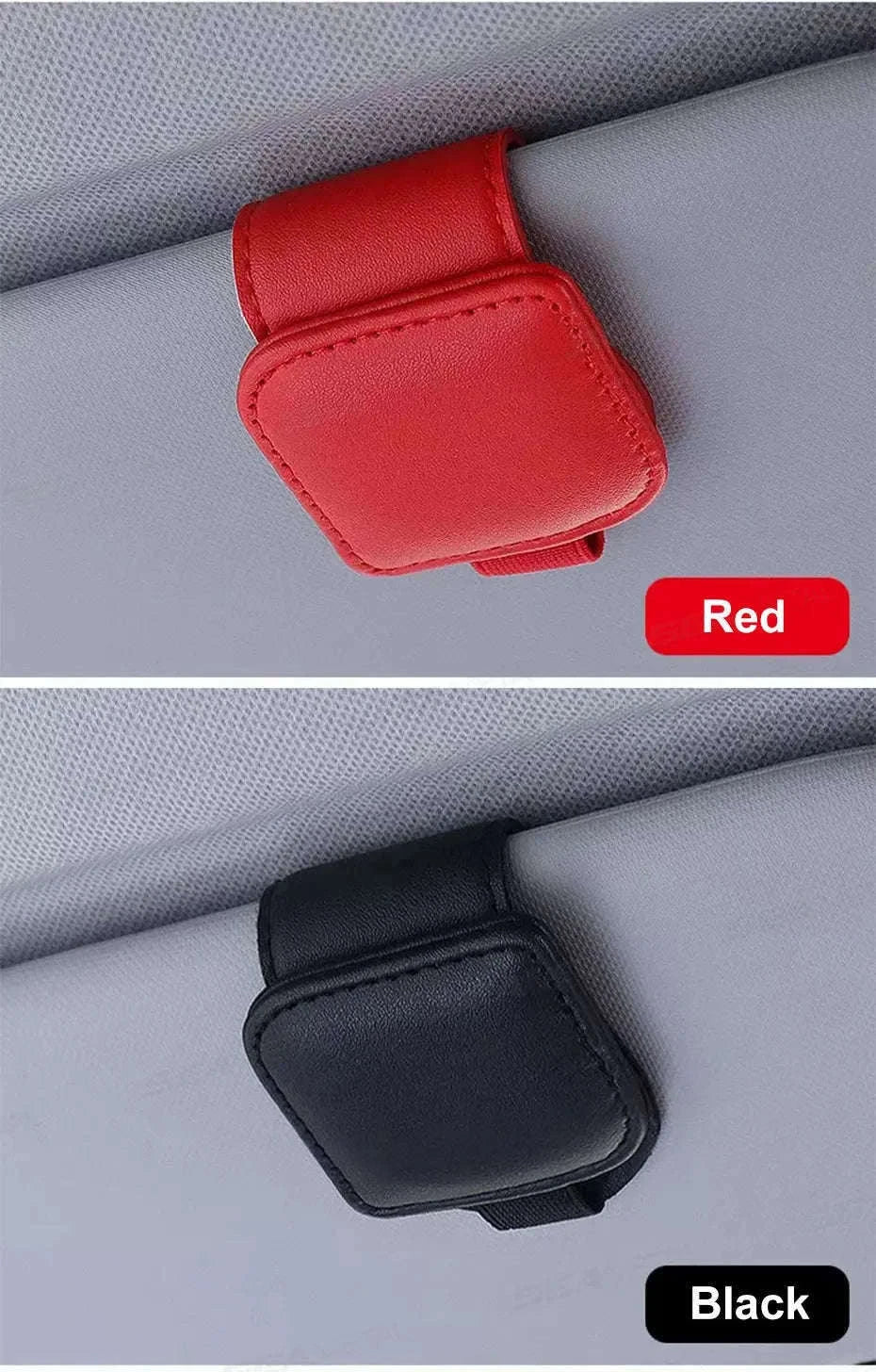 Mini Car Glasses Holder Magnetic Sun Visor Clip-WHITE