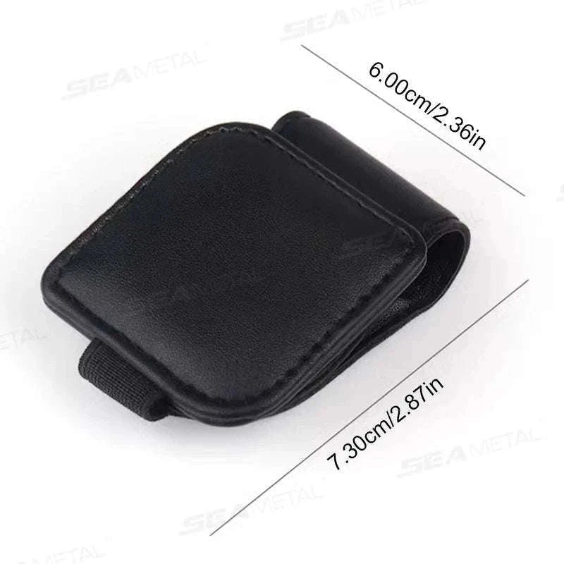 Mini Car Glasses Holder Magnetic Sun Visor Clip-WHITE