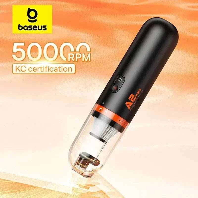 Mini Car Vacuum Cleaner 6000Pa Handheld 2-in-1 Vacuum & Blower-Black