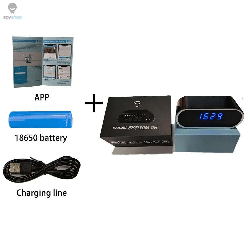 Mini Clock Camera – WiFi 1080P Hidden Surveillance with Night Vision-WiFi Clock Camera / Camera with 16G / CN