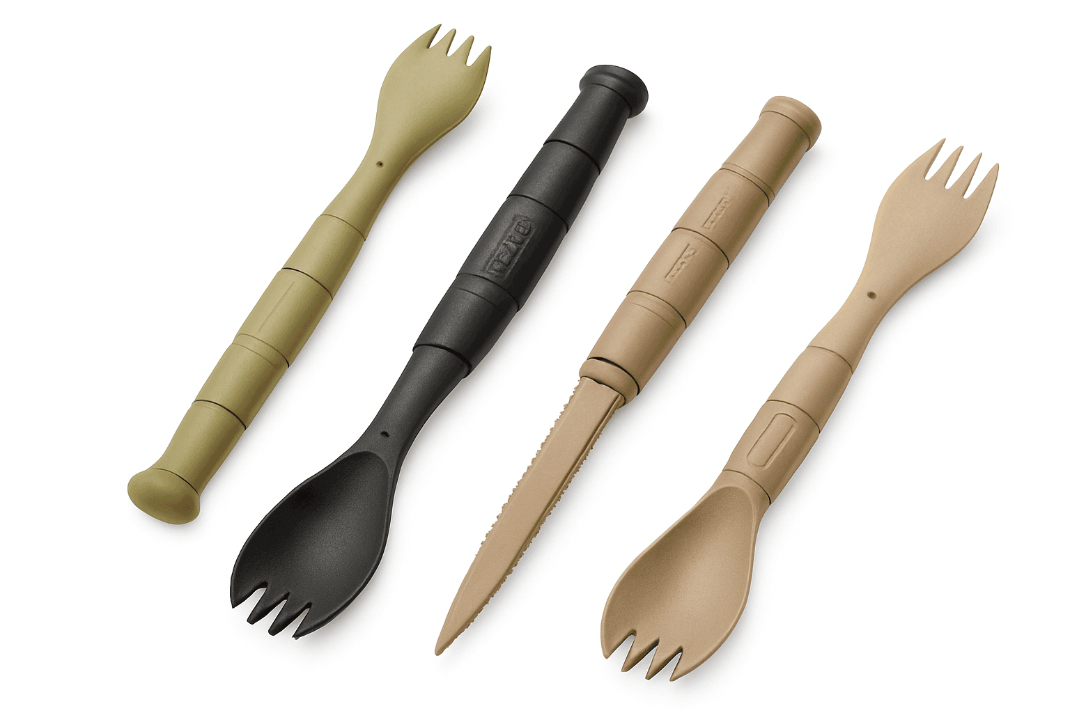 Mini Cutlery Set Foldable Fork Spoon Knife Combo-United States / Dark Khaki