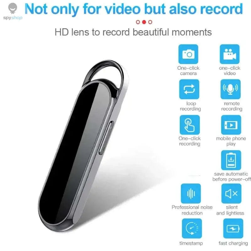 Mini Digital Recorder – 1080P Video, Clear Audio, Discreet Wearable Design-128GB