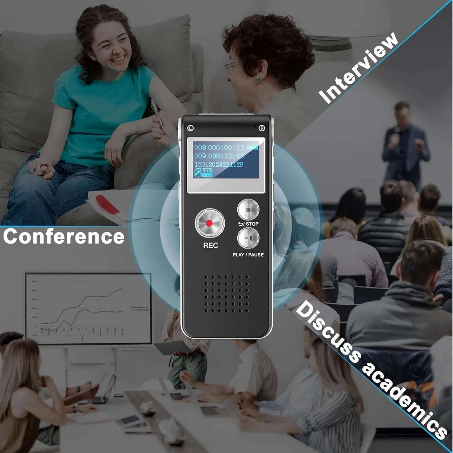 Mini Digital Voice Recorder-black / 8 GB