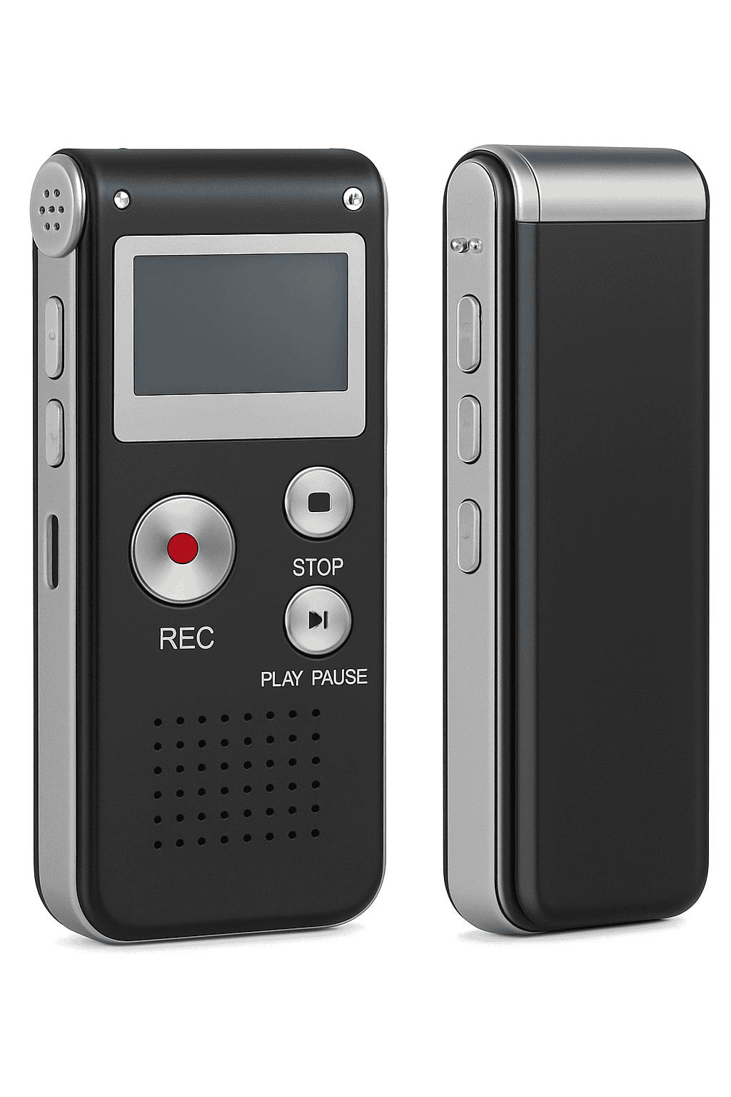 Mini Digital Voice Recorder with Clear Audio and File Control-black / 8 GB