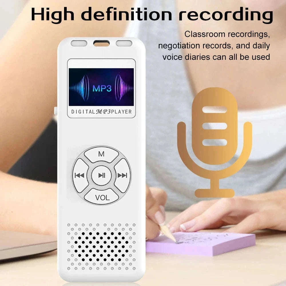 Mini Digital Voice Recorder with MP3 and FM Functions-black