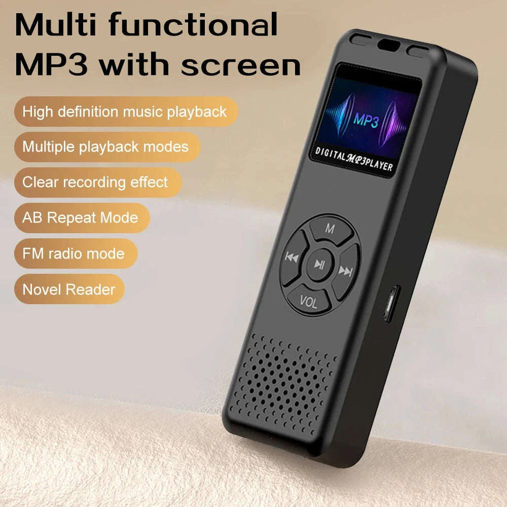 Mini Digital Voice Recorder with MP3 & FM Functions-WHITE