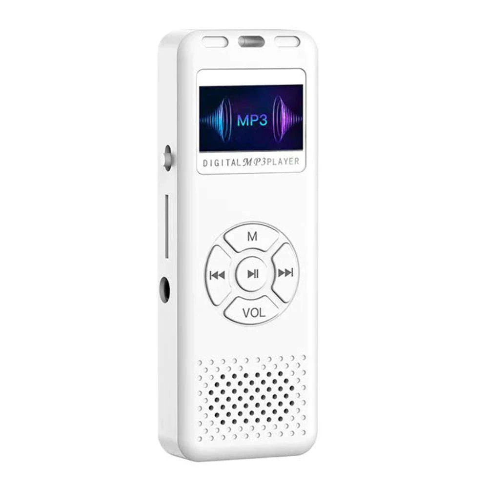 Mini Digital Voice Recorder with MP3 & FM Functions-WHITE
