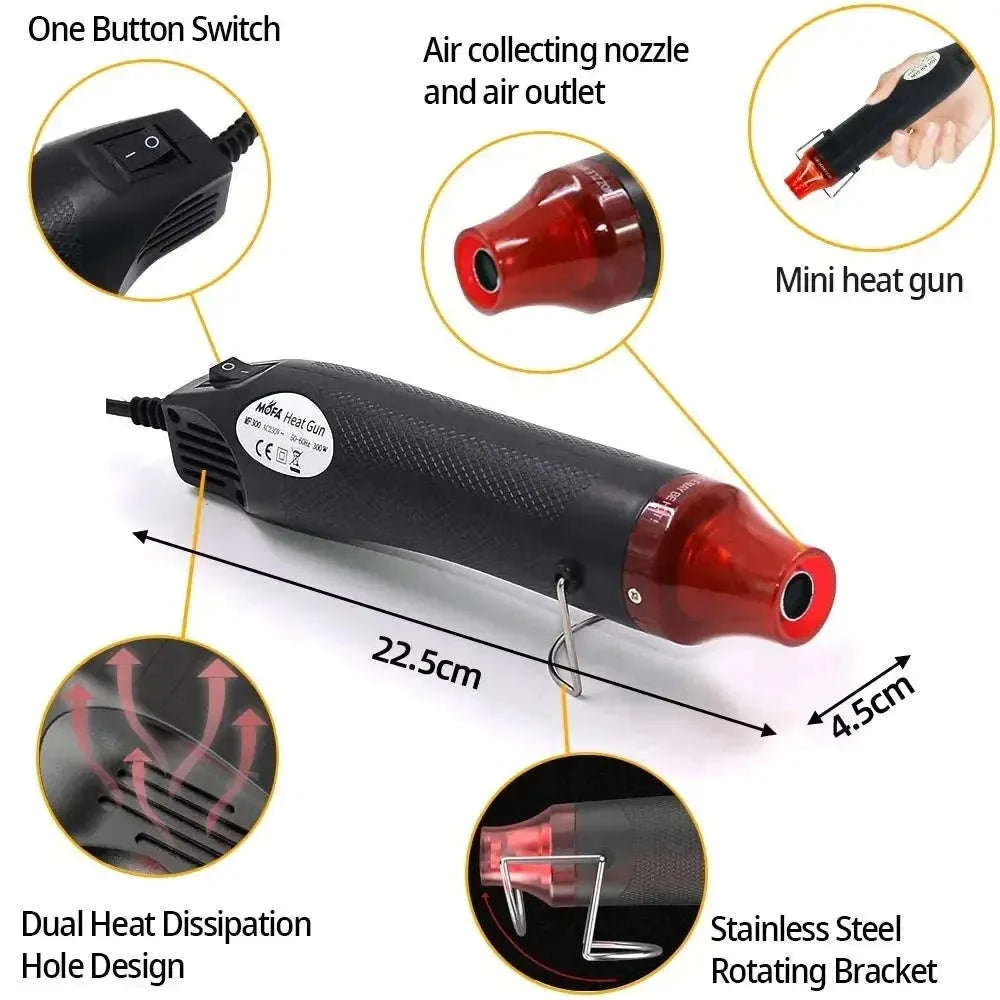 Mini DIY Heat Gun – Quick 200°C Hot Air Tool-US-Plug 110V